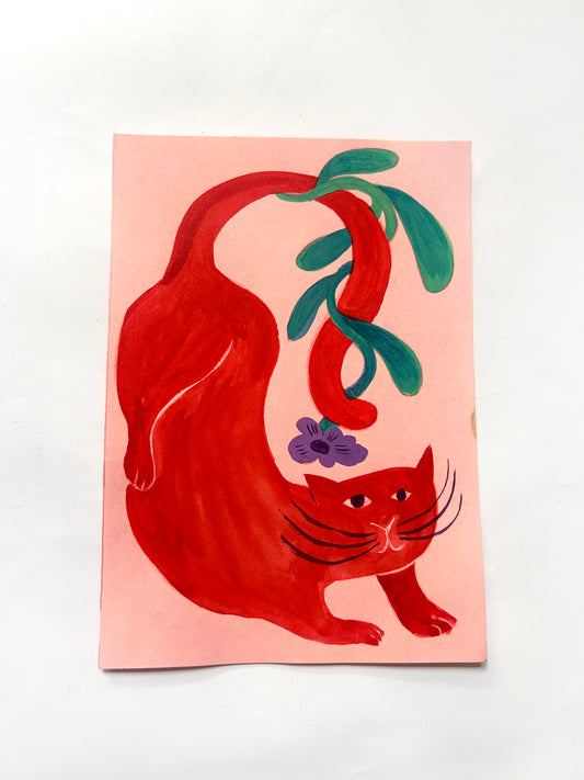 Cat in the Garden (A5)
