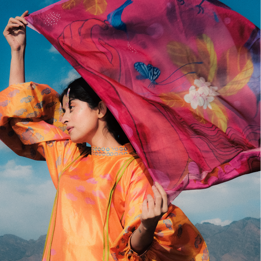 Sunbirds Silk Scarf